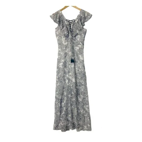 Badgley Mischka | Dresses | Belle Badgley Mischka Maxi Dress White Black Paisley Ruffles Lace Up Size | Poshmark Badgley Mischka | Dresses | Belle Badgley Mischka Maxi Dress White Black Paisley Ruffles Lace Up Size | Poshmark